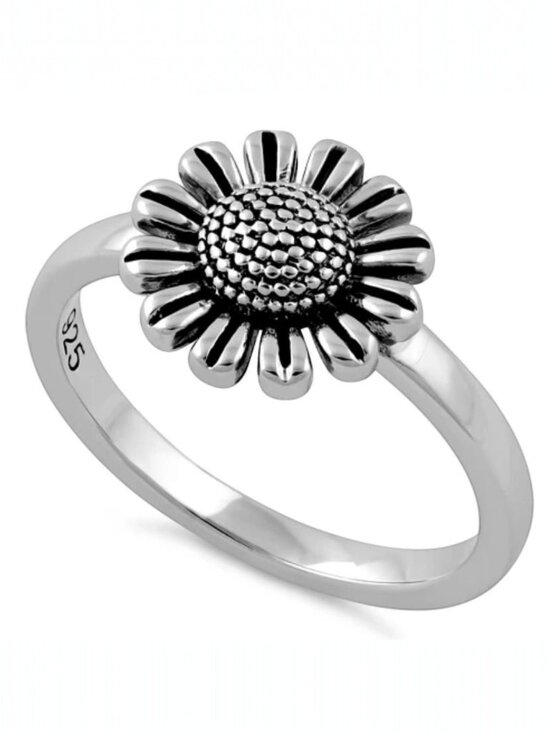 Jewelry - 925 STERLING SILVER Dainty Little Sunflower Ring